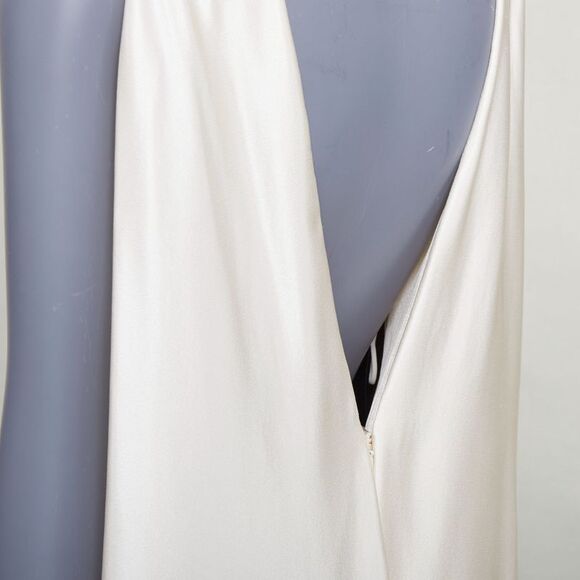 SAINT LAURENT 2022 Runway Bridal ivory silk satin draped empire gown FR34 XS - Picture 7 of 9